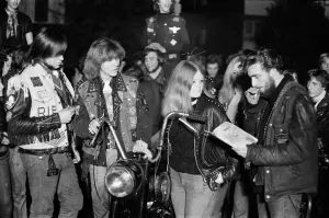 Rockers Hells Angels Bikers Wedding Ceremony Print 1969