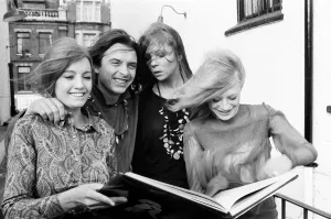 Christine Keeler, David Bailey and Friends at Kings Road Party Print 1969