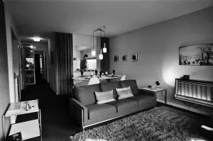 Prints of Interior views of Barbican flats, City of London. 21st October 1968 Brutalist Architecture Prints: Interior Views of Barbican Flats Print, City of London 1968