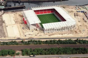 Aerial View of Teesside with the New Boro Stadium Print 1995