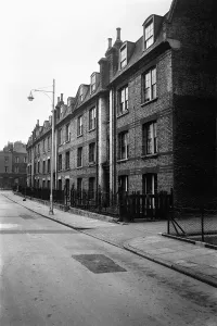 Prints of Vauxhall Mansion and Vauxhall Walk in Lambeth are some of the worst slum houses in London, and are due for re-development. September 1953. D5812 Slums Prints: Vauxhall Slum Houses, London Print, September 1953