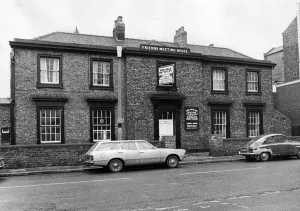 Prints of Society of Friends, Friends Meeting House opened in 1814, Stockton, County Durham. 1st March 1977. For Sale County Durham Prints: 1814 Friends Meeting House Print, Stockton, County Durham