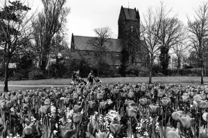 Prints of St Chads Church, Kirkby. 27th April 1976 0600to0699 Prints: St Chad's Church, Kirkby Print 27th April 1976 (00639)