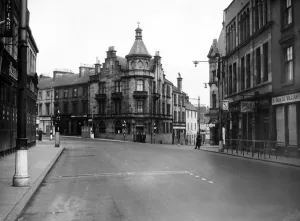 Prints of Hamilton, a town in South Lanarkshire, in the west-central Lowlands of Scotland. The Old Cross junction. 2nd February 1954 0700to0799 Prints: Hamilton, Scotland - The Old Cross Junction Print 1954