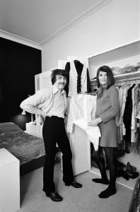 Sandie Shaw with Jeff Banks at Home in Blackheath Print 1968