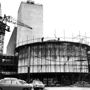 Newcastle Civic Centre Under Construction Print 1966