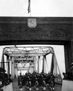 Forth Bridge Prints: Kincardine on Forth Bridge Print 30th October 1936