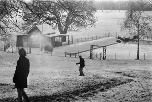 Snow in Prospect Park, Reading Print 9th January 1971