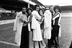 The Three Degrees Meet West Bromwich Albion Legends, 1979 Print