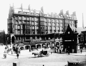 St Enochs Station Hotel and Square Victorian Glasgow Street Scene Print