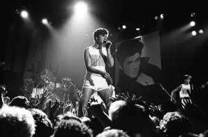 Prints of New pop sensation Wham! pictured in concert in Aberdeen, Scotland. This was their first live appearance and was part of their Club Fantastic Tour. 9th October 1983 0900to0999 Prints: Wham! Live in Aberdeen 1983 Print