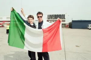 Italian Football Fans at Liverpool Airport Print, 14th June 1996