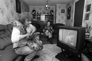 When Snake Lover Tony Griffiths Watches TV with Monty Print