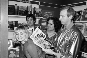 01002 Prints: Monty Python Trio at WHSmiths Print, 8th December 1980
