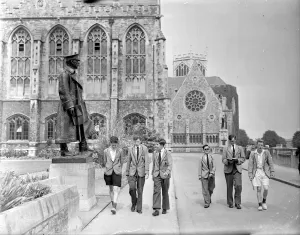 Prints of Clifton College, Bristol, in 1955 Clifton Prints: Clifton College, Bristol, 1955 Print: Earl Haig Statue