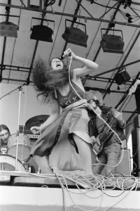 Prints of Elkie Brooks, lead singer of Vinegar Joe, performs with the band at The Reading Festival Music Prints: Elkie Brooks at Reading Festival Print 1972