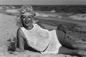 Julie Goodyear as Bet Lynch in Portugal Print 1983