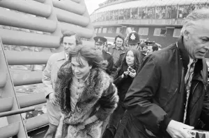 Actors And Musician Prints: David Cassidy Leaves Heathrow Airport in 1973 Print