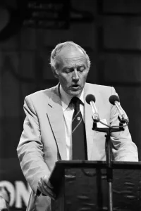 Prints of David Basnett speaks at the final day of the Trades Union Congress at Brighton. 5th September 1980 Brighton And Hove Prints: David Basnett at TUC Brighton 1980 Print