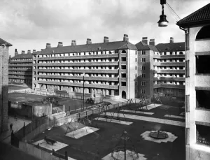 Caryl Gardens, Hill Street, Liverpool - December 1936 Print