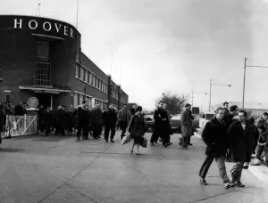 Employees Leaving Hoover Factory, Pentrebach Print 1965