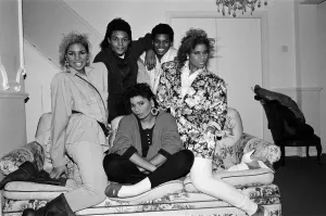 Prints of Pop group Five Star, which is made up of the Pearson family from Romford, Essex, pictured at their home. 15th January 1986 1300to1399 Prints: Five Star Pearson Family at Home Print, 15th January 1986