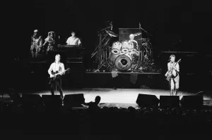 Prints of Paul Weller, and his band, The Jam, pictured during their final ever gig in 1982. Saturday 11th December 1982 at The Brighton Centre, Brighton, Sussex. England 1300to1399 Prints: Paul Weller and The Jam - Brighton Centre Print 1982
