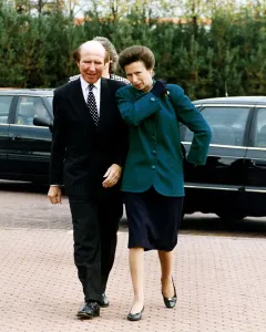 Princess Anne Print in Dark Green Jacket and Navy Skirt