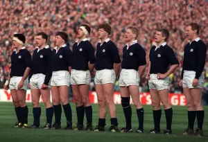 Prints of Scotland v England Rugby Union Murrayfield Grand Slam 1990 03/04/1990 © Sunday Mirror / H.Walker 1300to1399 Prints: Scotland v England Rugby Union Print 1990