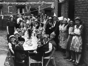 01400 Prints: Rosemary Lane, Lincoln Victory Street Party Print