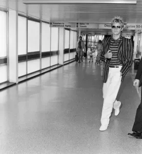Sting at a UK Airport Print, 25th July 1982