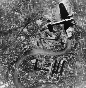 Heinkel 111 Bomber Over Tower Bridge Print