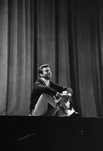 Des OConnor at Royal Variety Performance rehearsal print, 1966