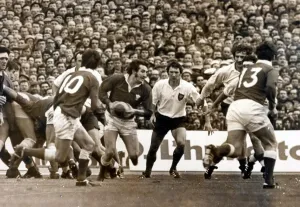 Gareth Edwards a true legend: Print of France v Wales rugby match, Paris 1971