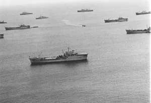 Royal Navy Escorts Print - 1982 Falklands War Task Force