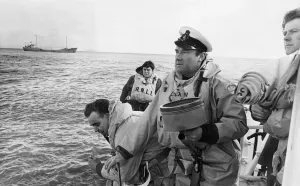 RNLI Prints: Print of a Coxswain in the Bristol Channel, 1970