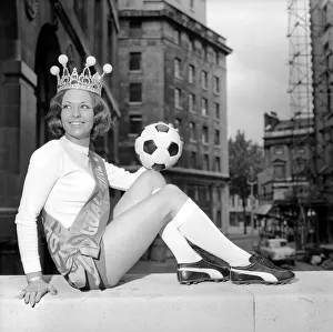 Miss Goal. Britaines No. 1 Girl Football Fan. At the Waldorf Hotel in London Ten Miss Goal. Britaines No. 1 Girl Football Fan. At the Waldorf Hotel in London Ten