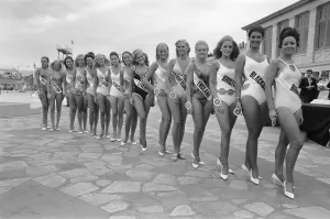 Miss United Kingdom beauty contest at Blackpool. The contestants pose for Miss United Kingdom beauty contest at Blackpool. The contestants pose for
