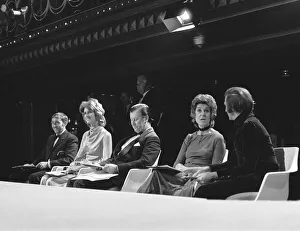 Miss United Kingdom beauty contest at Blackpool. The judges consisting of Felicity Miss United Kingdom beauty contest at Blackpool. The judges consisting of Felicity