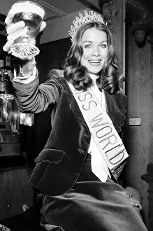 Miss United Kingdom Helen Morgan winner of the Miss World Title 1974 at the Britannia Miss United Kingdom Helen Morgan winner of the Miss World Title 1974 at the Britannia