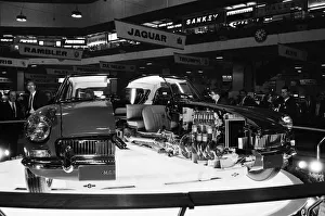 Model of the new MGB GT 1800 cc sports car, cut in half at the Earls Court Motor show Model of the new MGB GT 1800 cc sports car, cut in half at the Earls Court Motor show