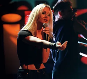 Model and singer Caprice August 1999 at rehearsals for Top of the Pops at the Club Model and singer Caprice August 1999 at rehearsals for Top of the Pops at the Club