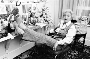 Molly Sugden relaxing in her dressing room. 17th August 1980 Molly Sugden relaxing in her dressing room. 17th August 1980