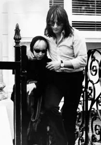 Monika Dannemann is helped up steps of building where Jimi Hendrix died Monika Dannemann is helped up steps of building where Jimi Hendrix died
