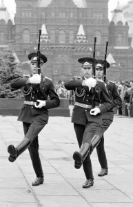 Moscow 1980 Olympic Games Soldiers on parade in Red Square Moscow 1980 Olympic Games Soldiers on parade in Red Square