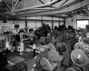Mr Chris Cluley at work in the new warehouse of Parkes Machine Tools Ltd in Wyrley Road Mr Chris Cluley at work in the new warehouse of Parkes Machine Tools Ltd in Wyrley Road