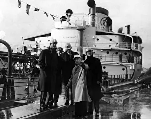 Mr E Asquith points out something of interest to Prince Philip Mr E Asquith points out something of interest to Prince Philip