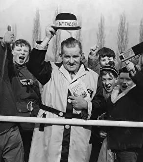 Mr Jack Holmes of Alvechurch leadds the cheers today ahead of his side' Mr Jack Holmes of Alvechurch leadds the cheers today ahead of his side'