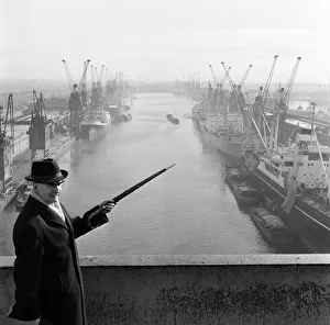 Mr Norman Packer, worker at the Dock office, at King George Dock in Hull, East Yorkshire Mr Norman Packer, worker at the Dock office, at King George Dock in Hull, East Yorkshire