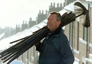 Mr. Phil Bowden of Benwell who is a third generation chimney sweep Mr. Phil Bowden of Benwell who is a third generation chimney sweep